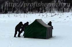 Наша рыбацкая зимняя палатка